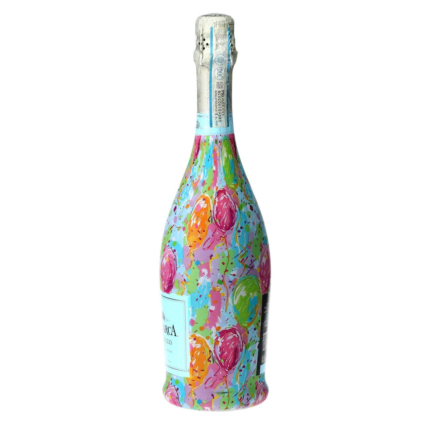 Happy Birthday Balloons Prosecco Bottle Wrap