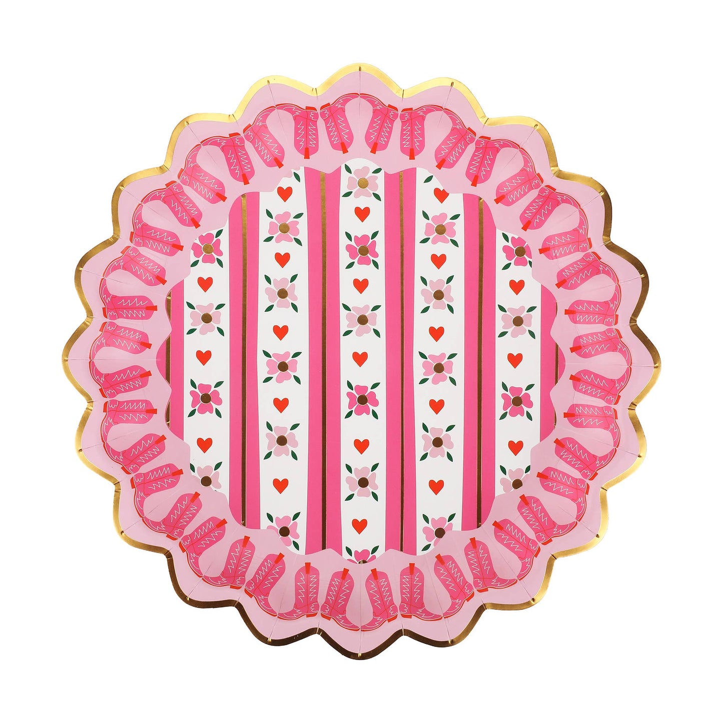 Boot Scoot Blooms Dinner Plate Set