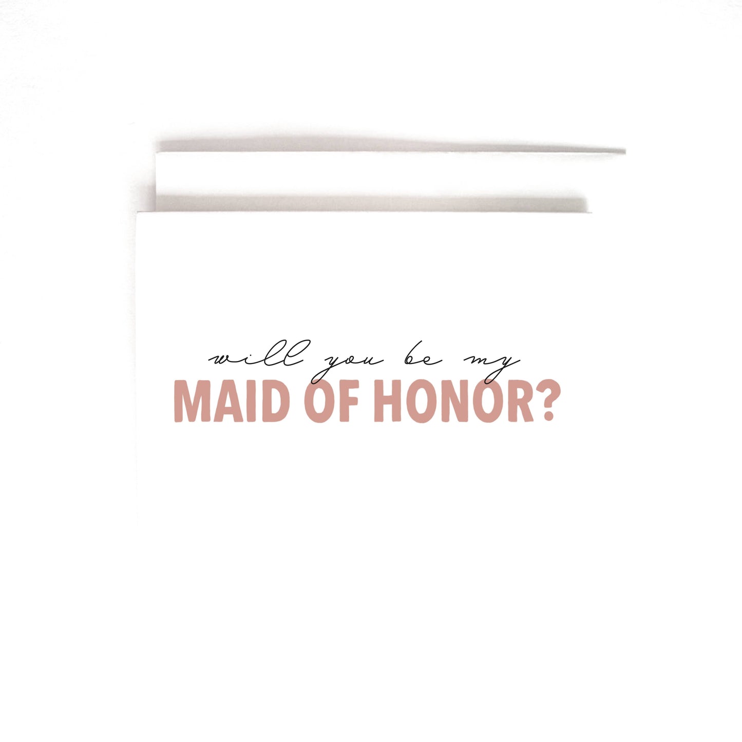 Maid of Honor Card