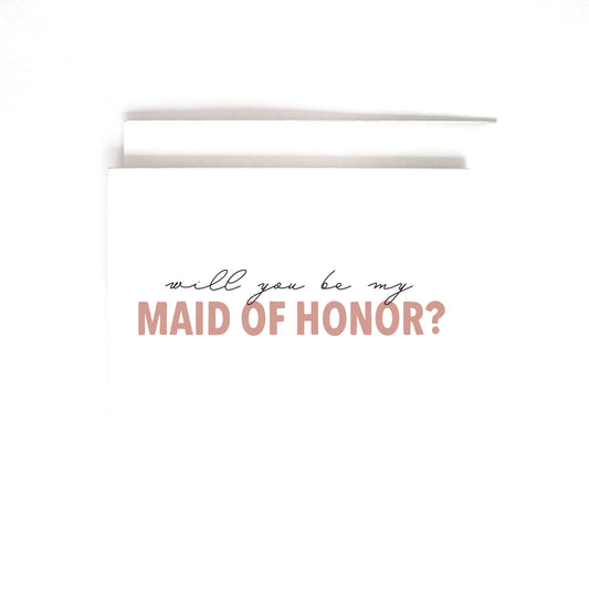 Maid of Honor Card
