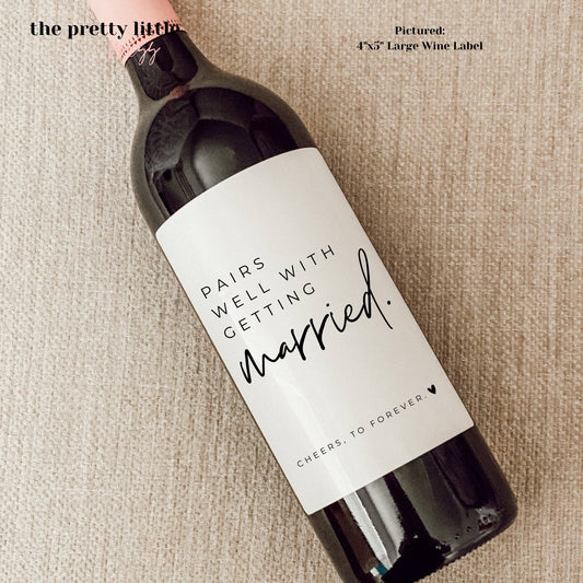 Wedding Wine Label. Large Label 4"x5"