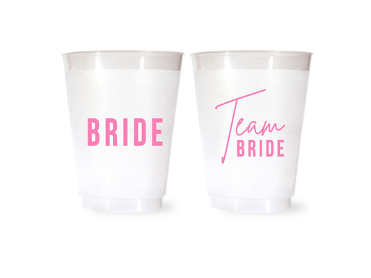 Team Bride Cups Plastic Bachelorette Cups Wedding