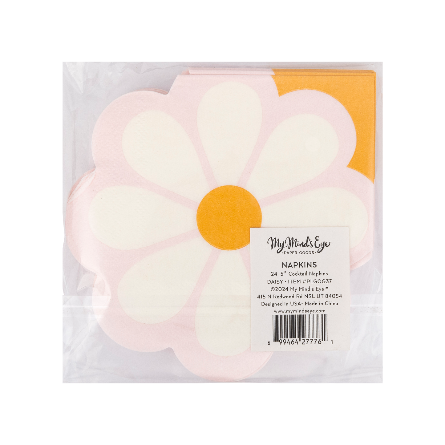 PLGOG37 - Disco Daisy Shaped Cocktail Napkin