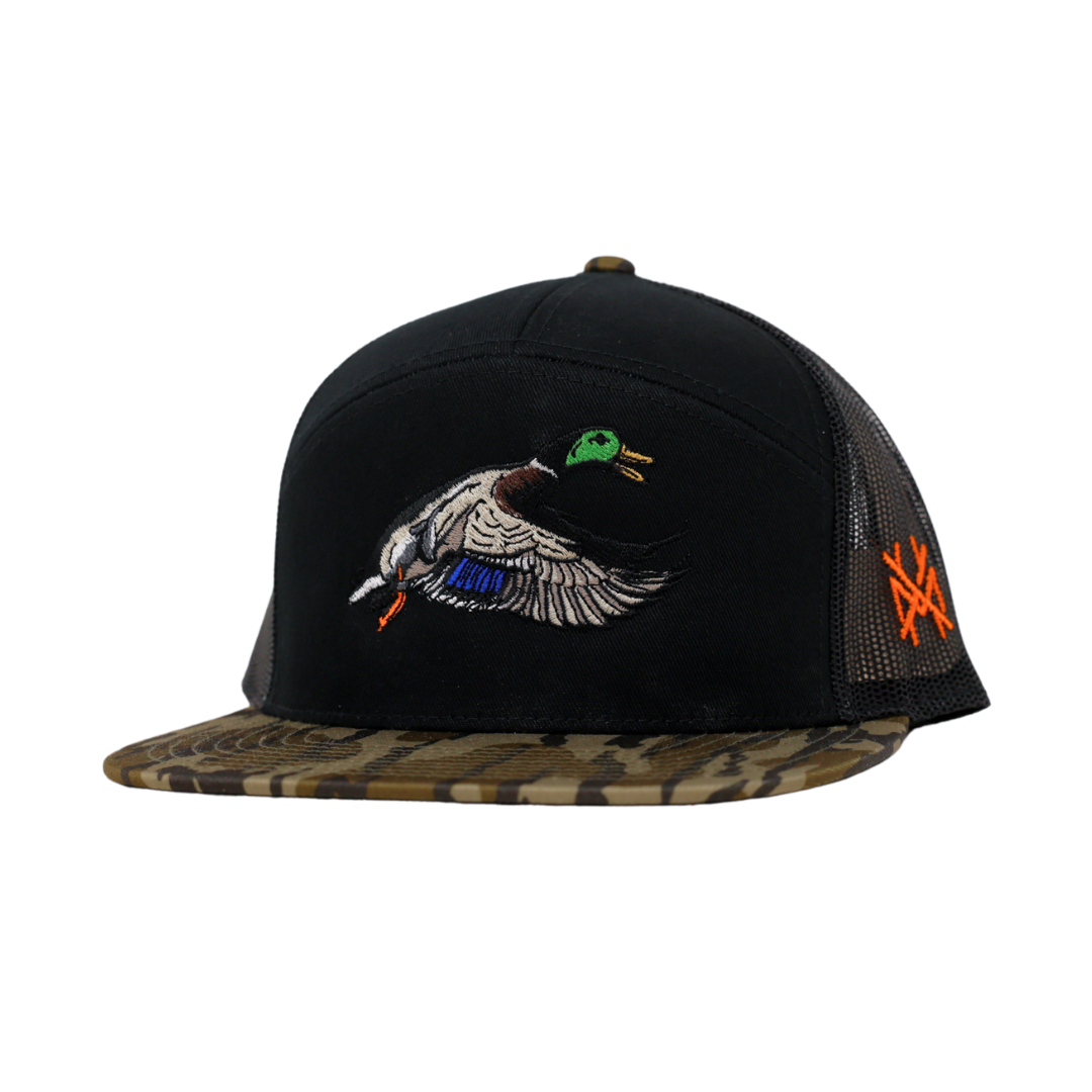 Mallard Trucker Hat: Retro Dark Green/ Natural