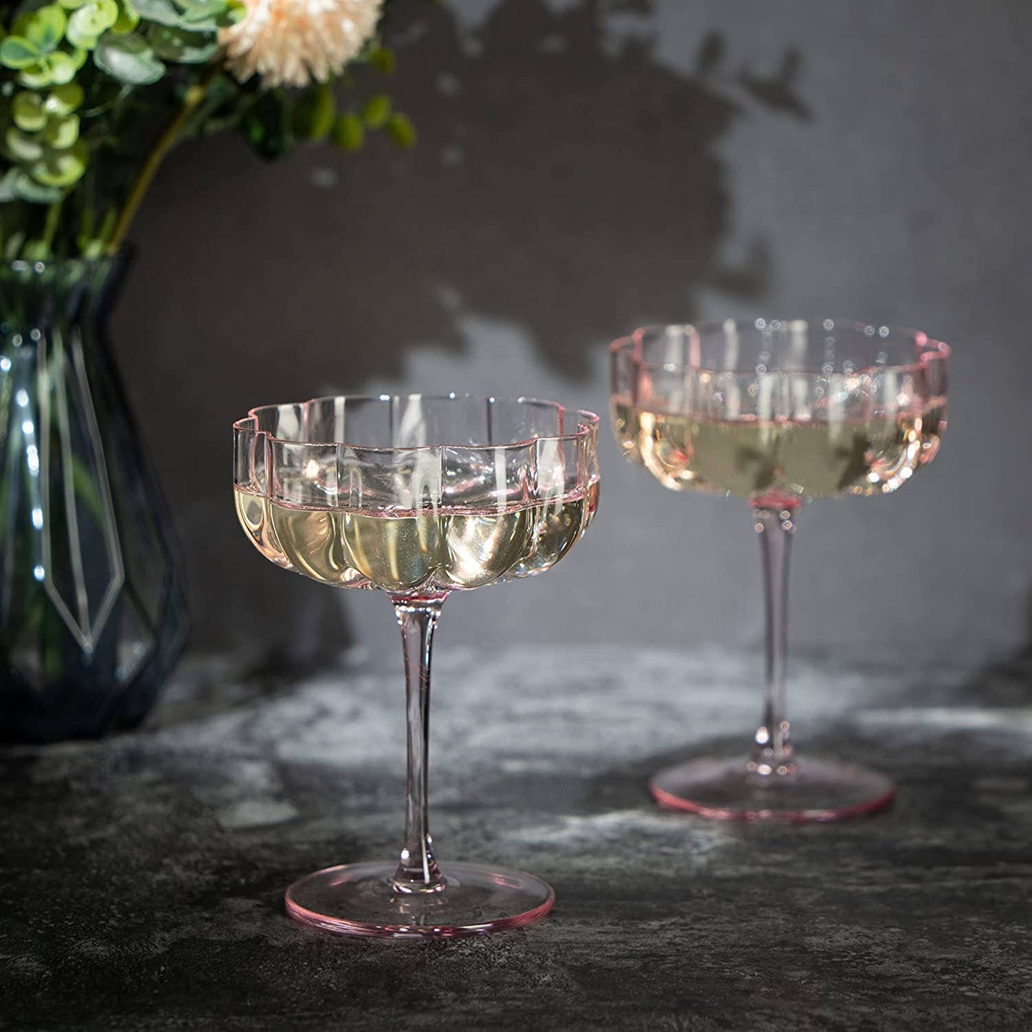 Elegant Flower  Champagne & Cocktail Coupes