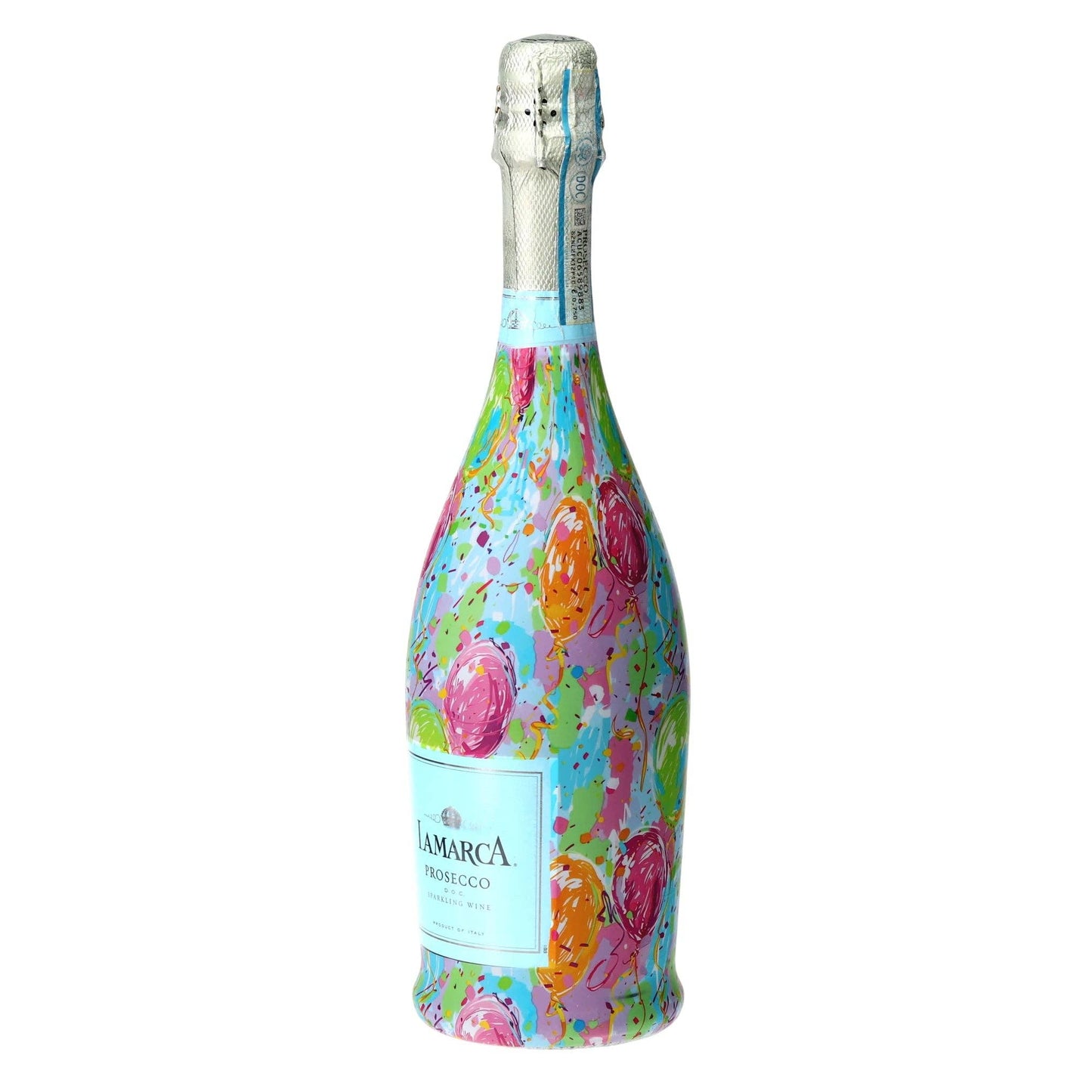 Happy Birthday Balloons Prosecco Bottle Wrap