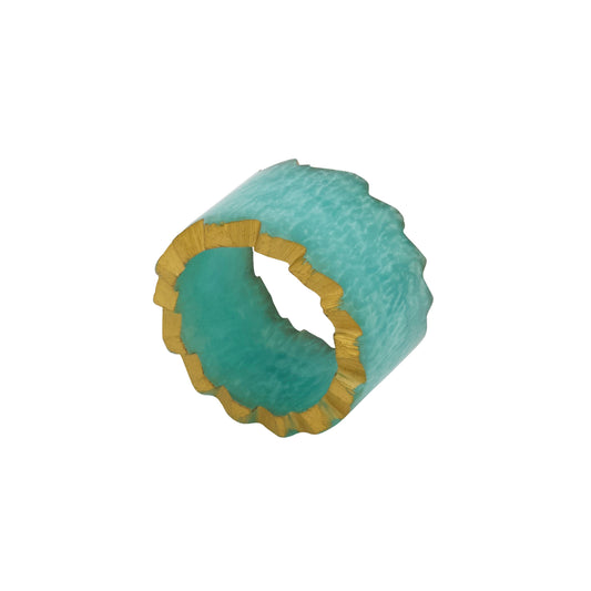 Resin Artistry Napkin Ring: Aqua