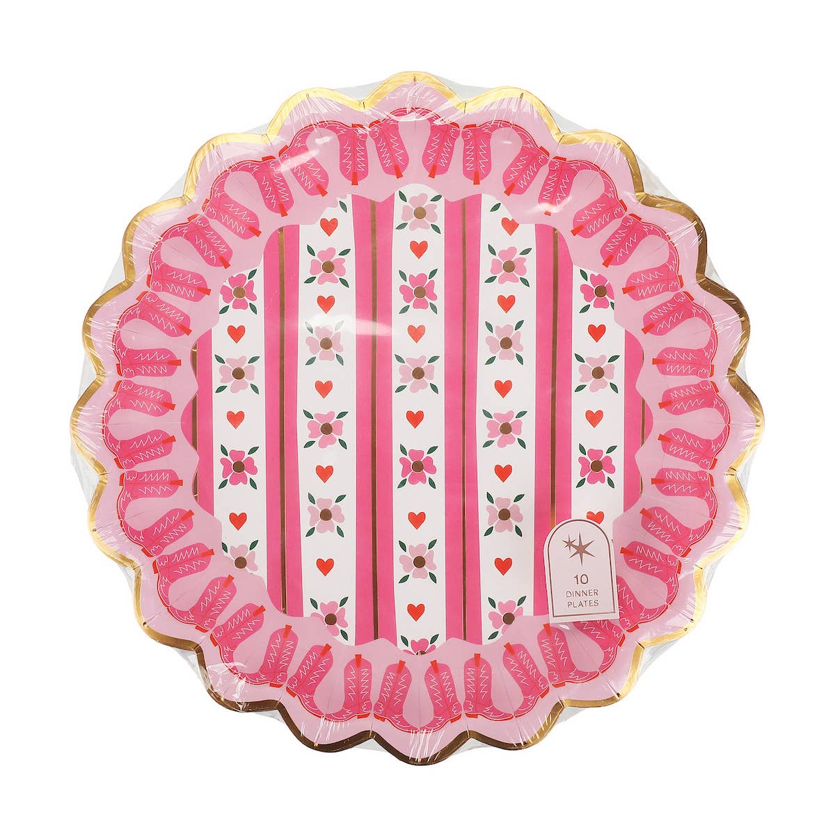 Boot Scoot Blooms Dinner Plate Set