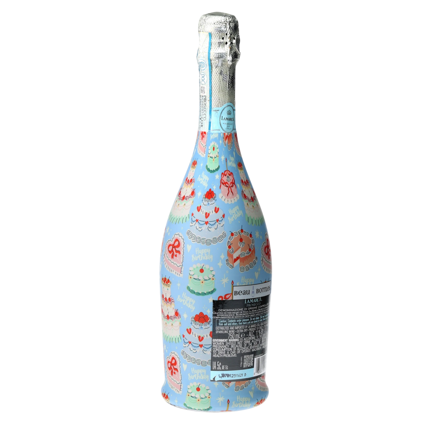 Birthday Patisserie Prosecco Bottle Wrap