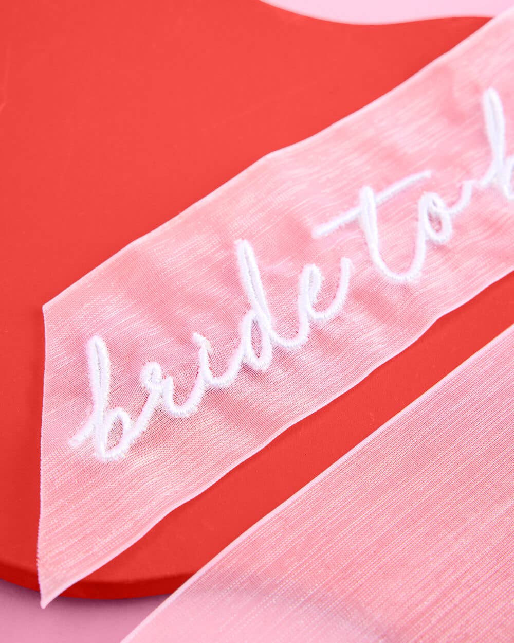 Bride to Be Embroidered Hair Bow | White Organza Bridal