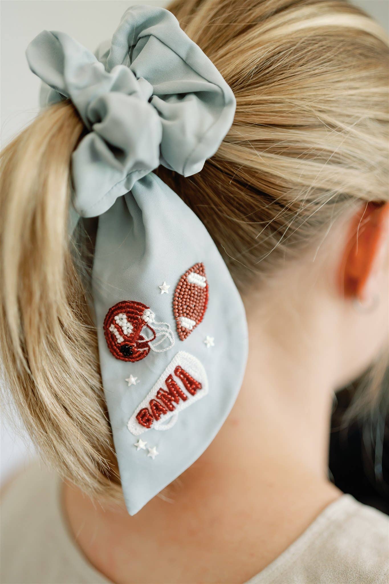 University of Alabama Beaded Scrunchie