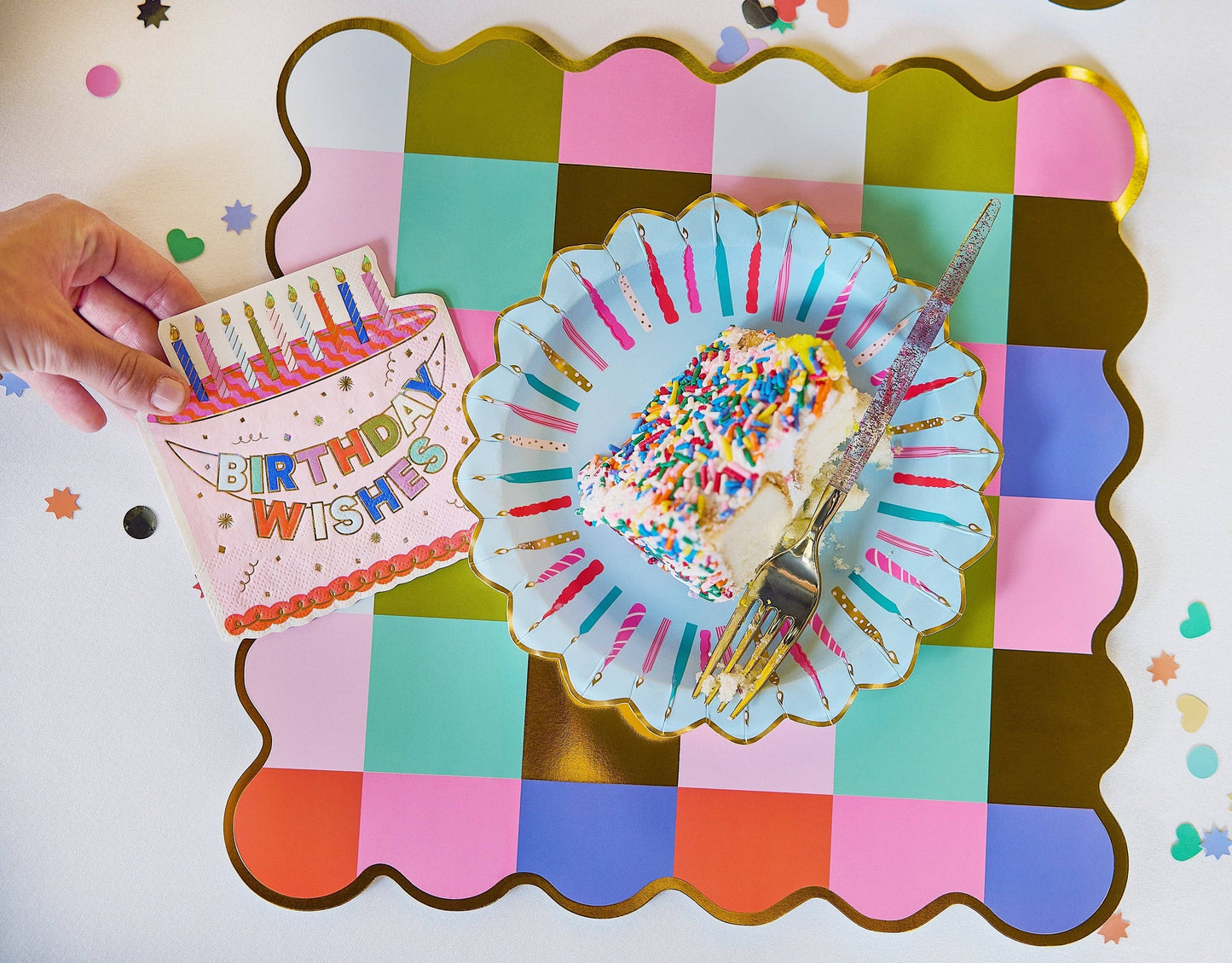 Birthday Wishes Diecut Cake Napkins (20 ct)
