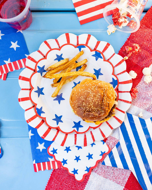 SSP1241 - Blue Stars Paper Plate - 9"