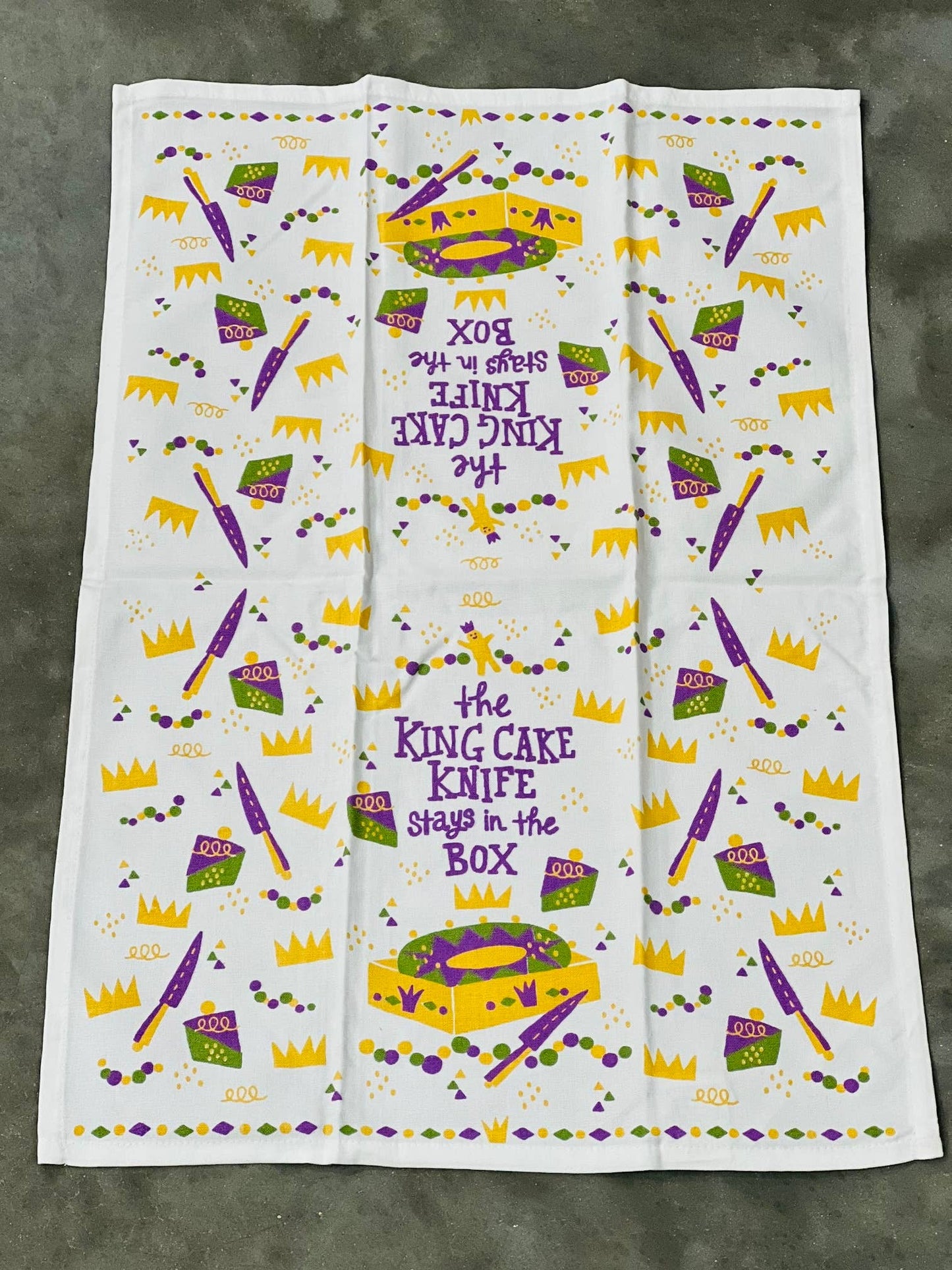 Kitchen Towel - The King Cake Knife