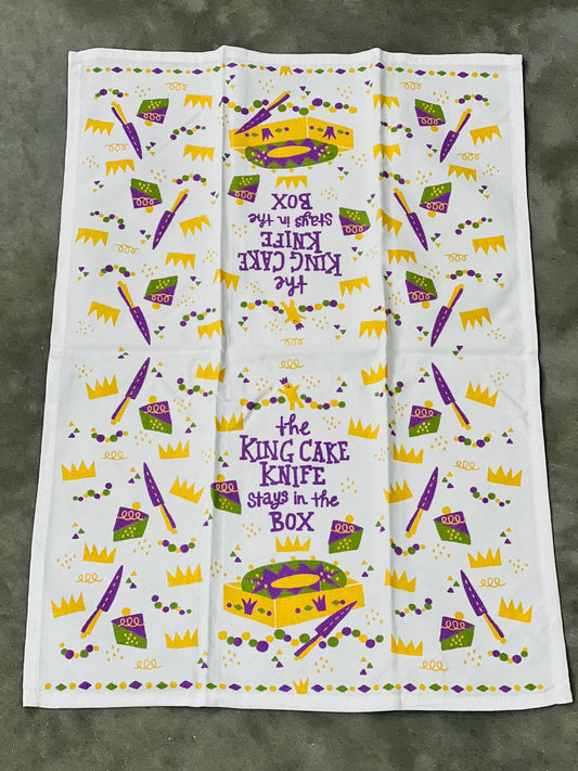 Kitchen Towel - The King Cake Knife