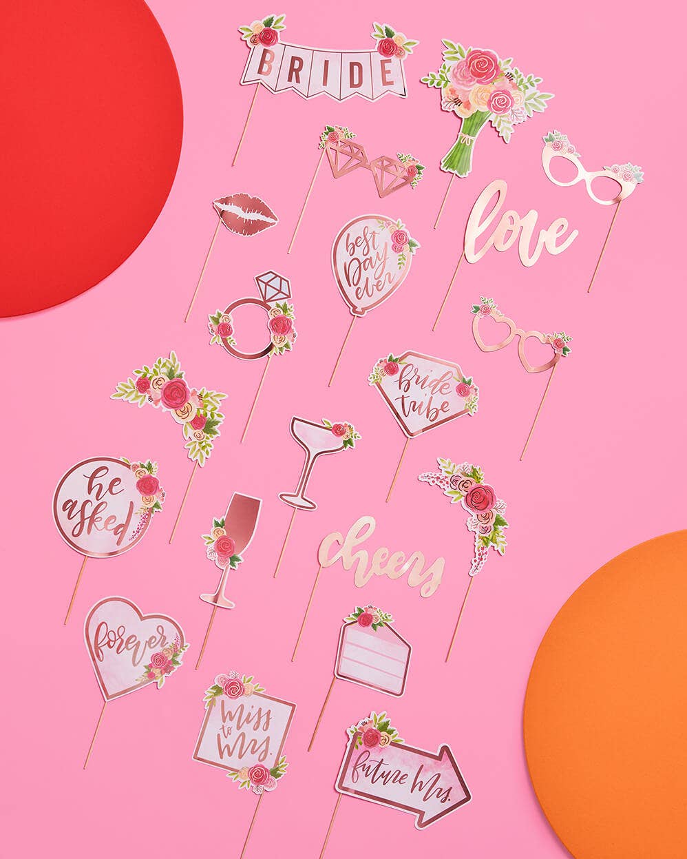 Bridal Shower Photo Booth Prop Set, Bach Party Decor