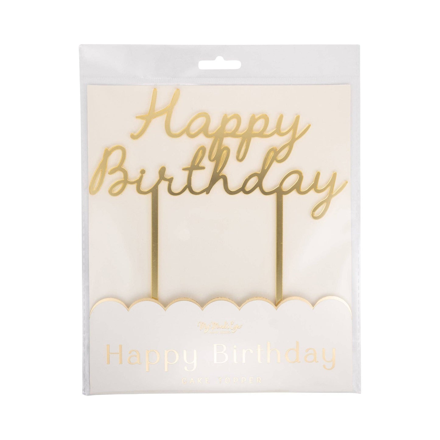 PLGBD05 - Gold Happy Birthday Cake Topper