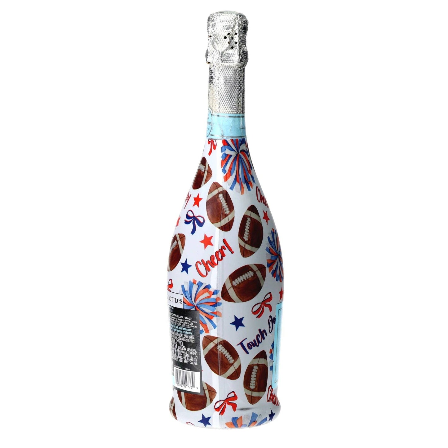 Blue & Orange Game Day Prosecco Bottle Wrap
