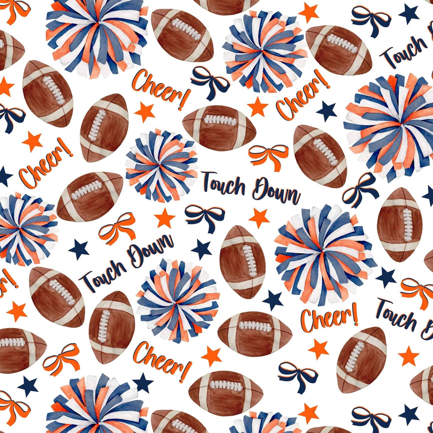 Navy & Orange Game Day Prosecco Bottle Wrap
