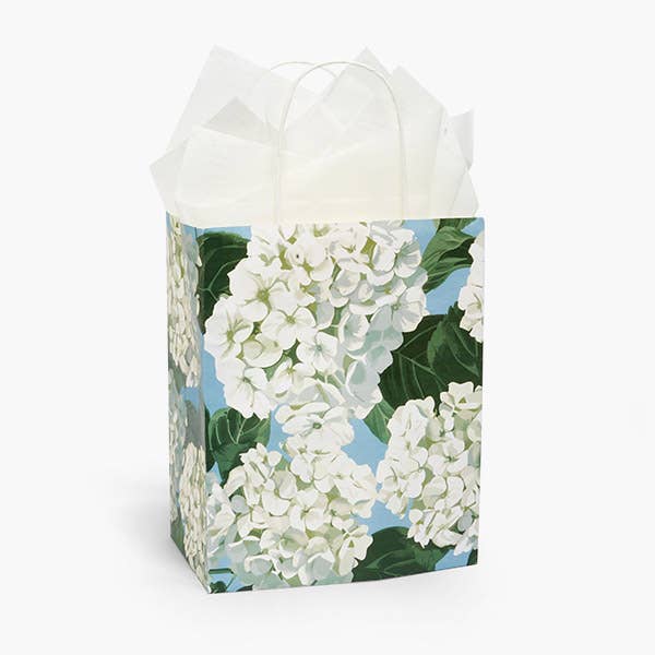 Hydrangea Blossoms Paper Retail Gift Bag 16x6x12"