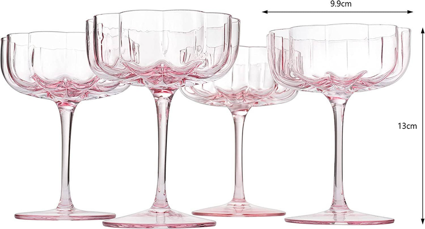 Elegant Flower  Champagne & Cocktail Coupes