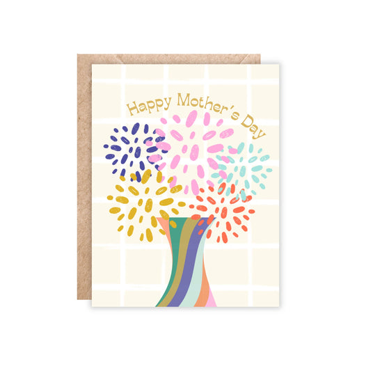 Floral Vase Mother's Day Card