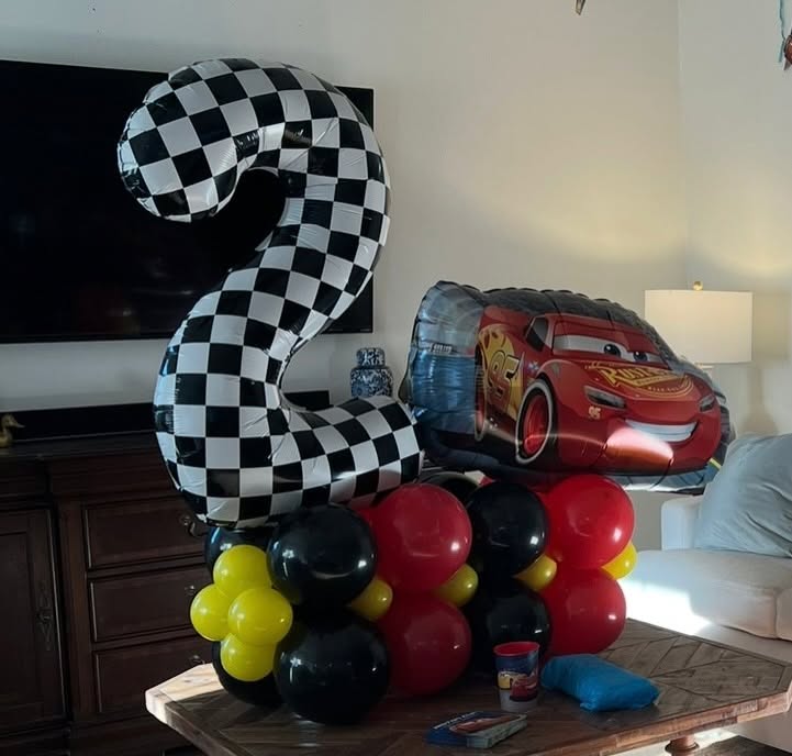 Single Number - Birthday Balloon Stacks