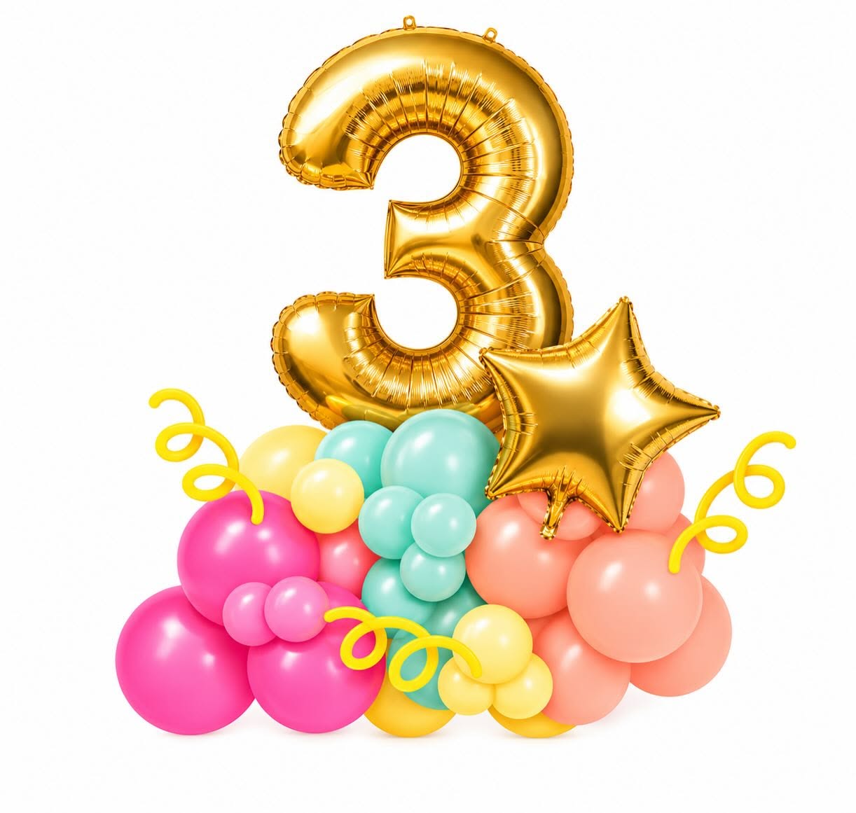 Single Number - Birthday Balloon Stacks