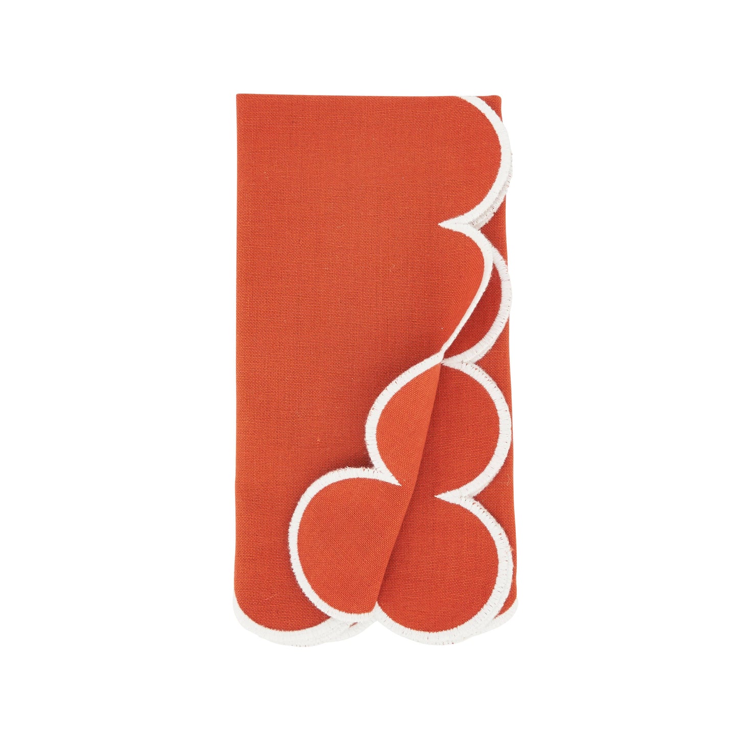 Scalloped Hem Napkin: Fuchsia / 20"