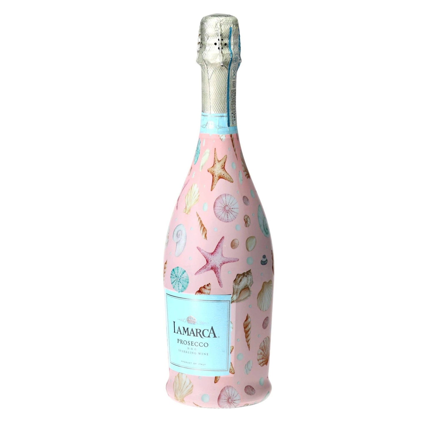 Pink Seashells Prosecco Bottle Wrap