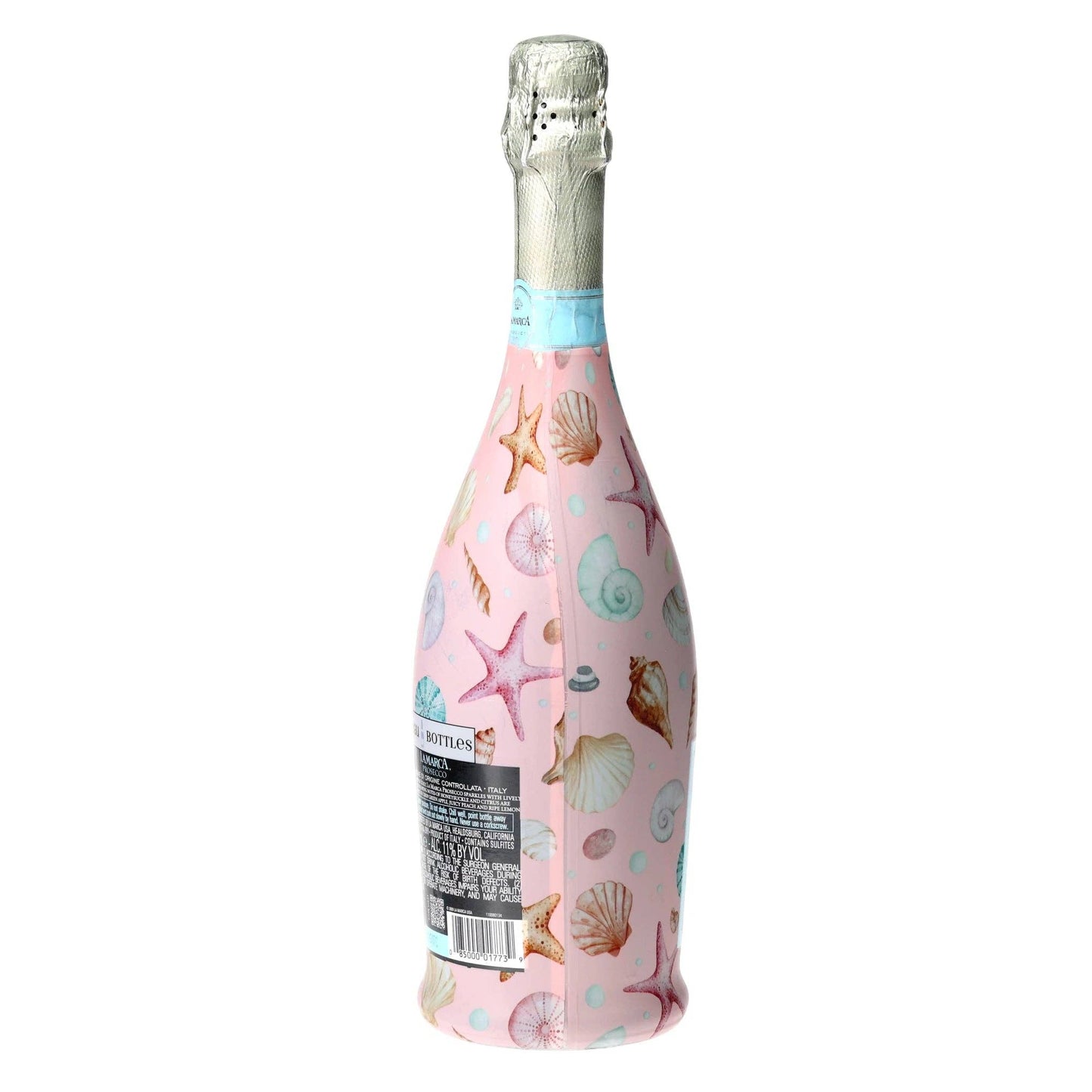 Pink Seashells Prosecco Bottle Wrap