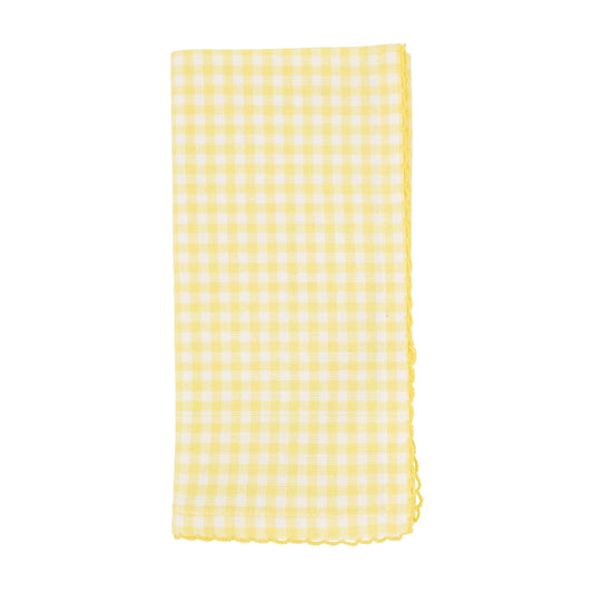 Gingham Napkin: Yellow / 18"