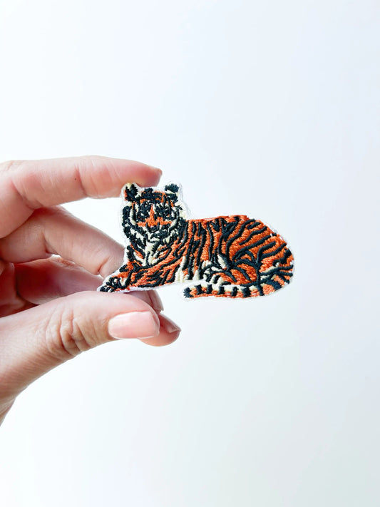 Tiger Embroidered Iron-On Patch