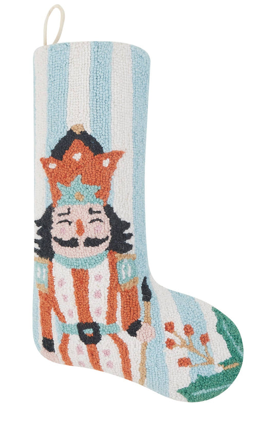 Holly Stripe Nutcracker Stocking