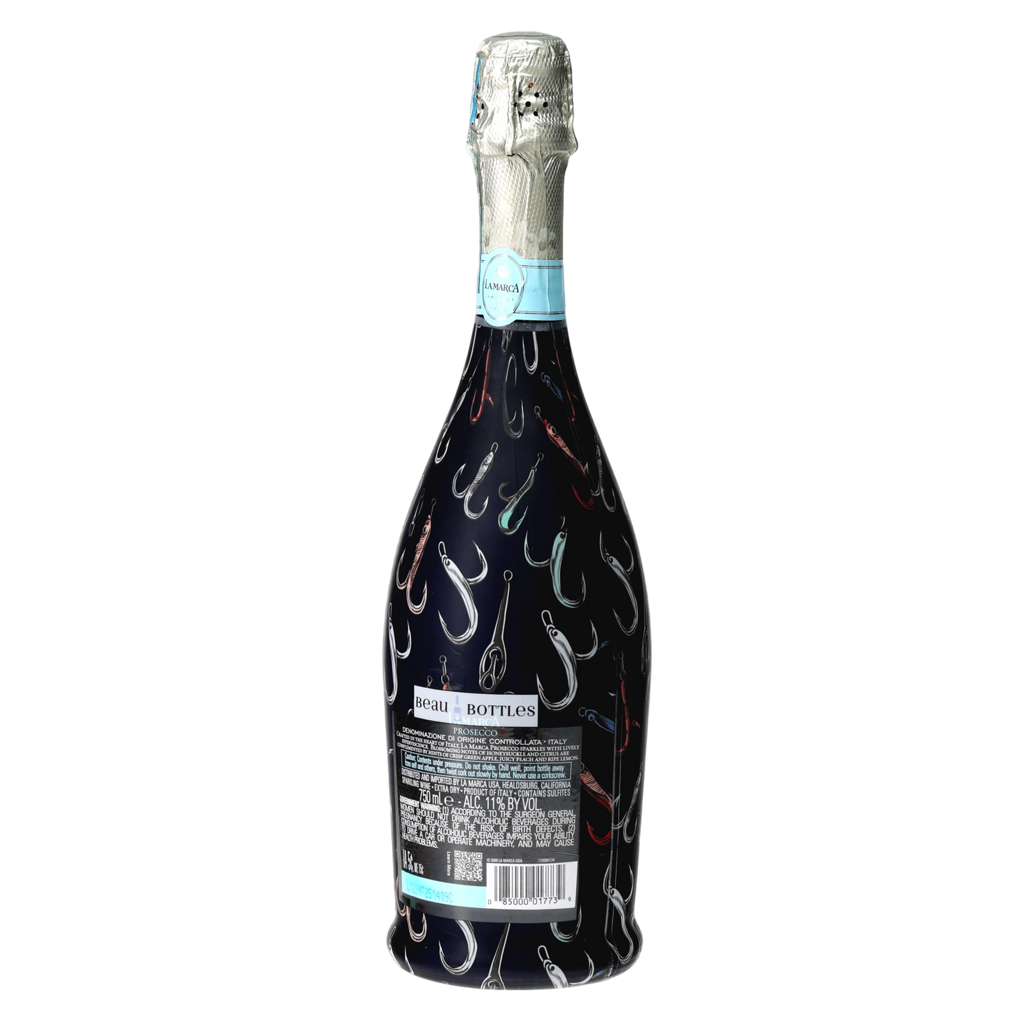Fishing Hooks Prosecco Bottle Wrap