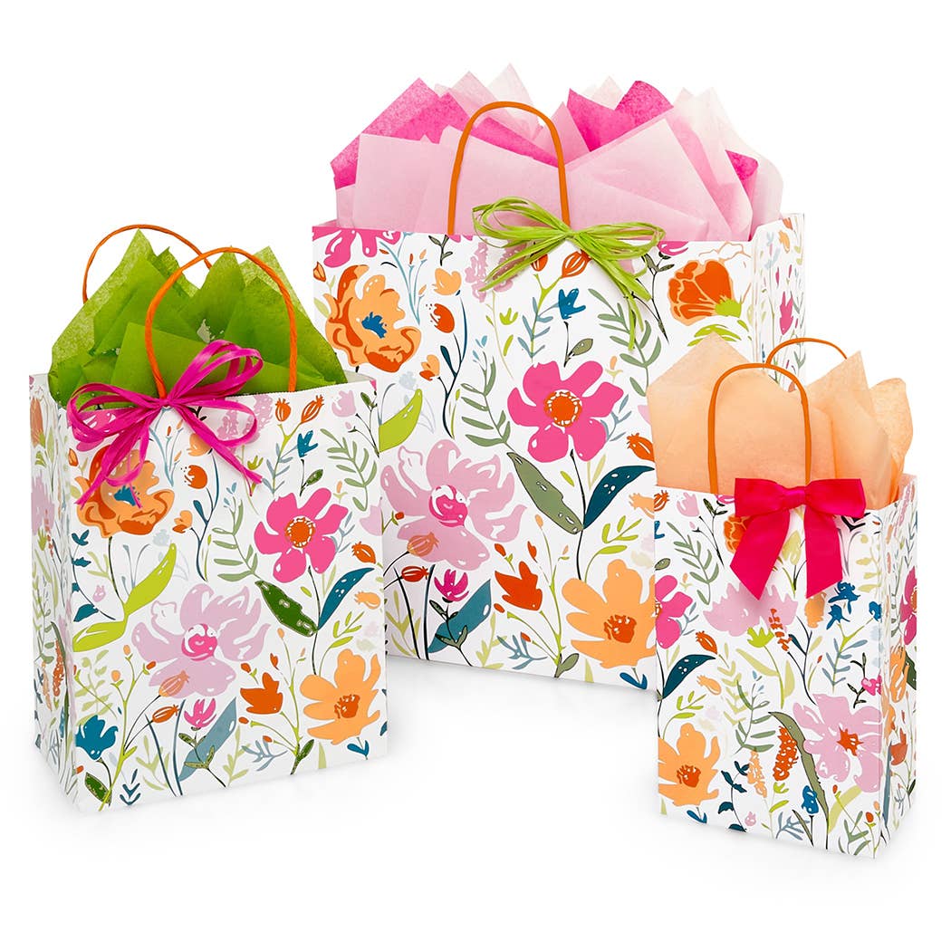 Wildflower Fields Paper Retail Gift Bag 13x7x13"