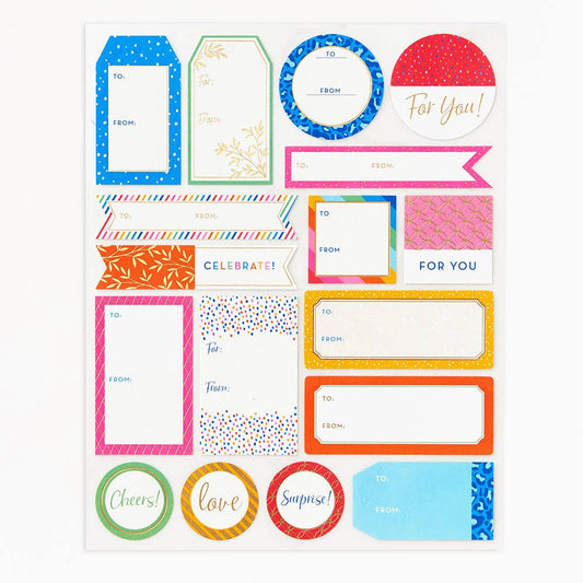 Colorful General Adhesive Gift Tag