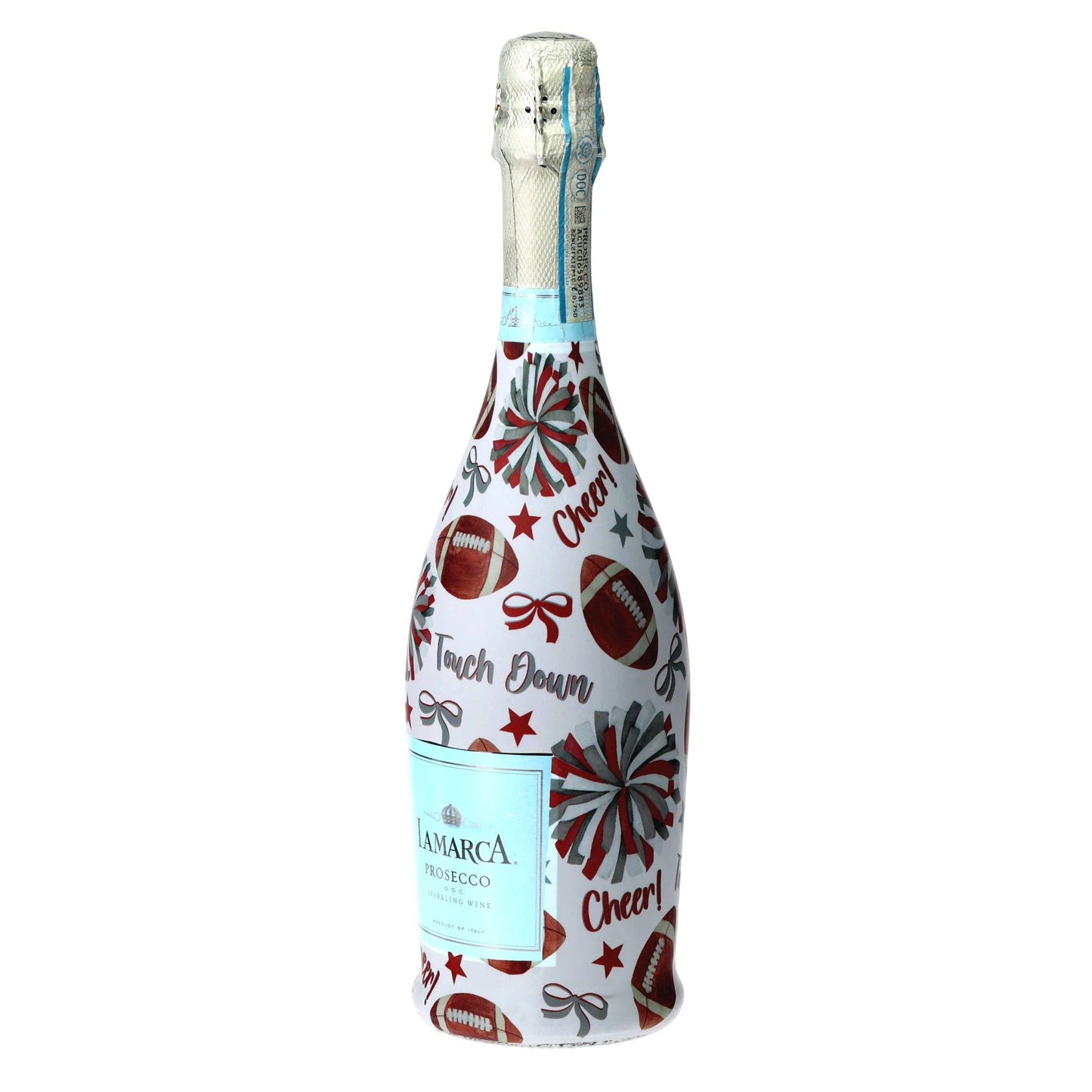 Crimson & Grey Game Day Prosecco Bottle Wrap