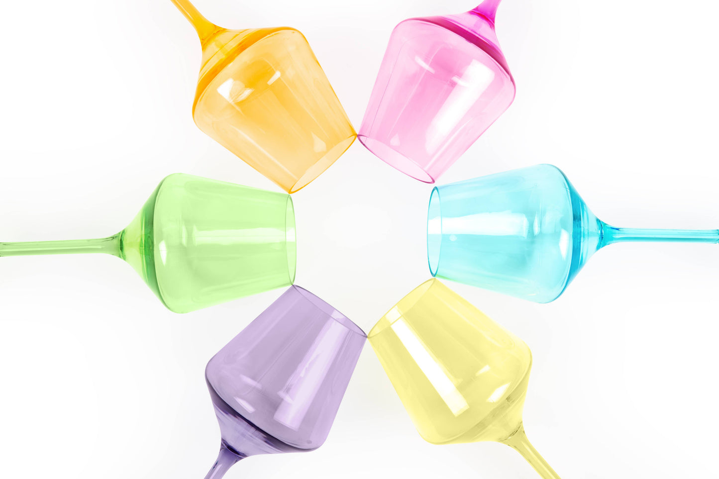 Acrylic Stemmed Wine Glasses- Bright