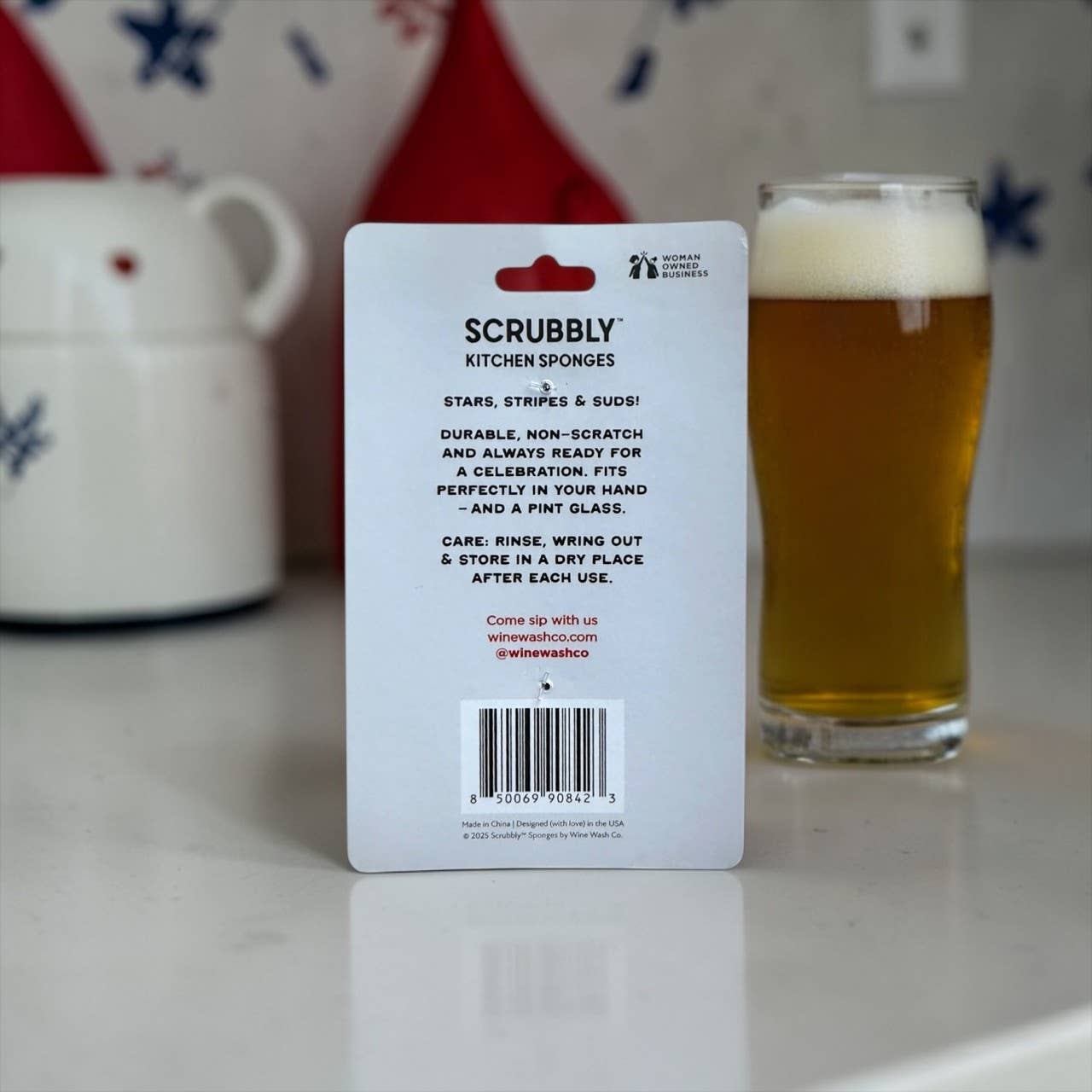 Beer Scrubbly - Patriotic Blue: Blue