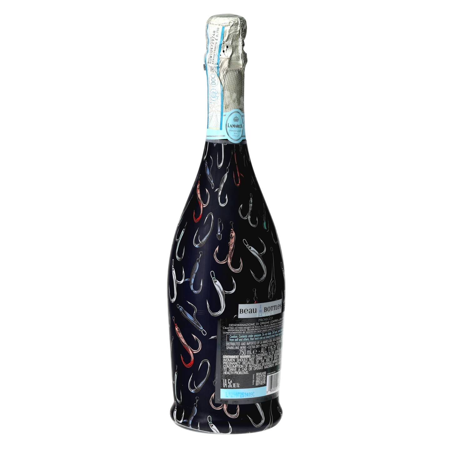 Fishing Hooks Prosecco Bottle Wrap
