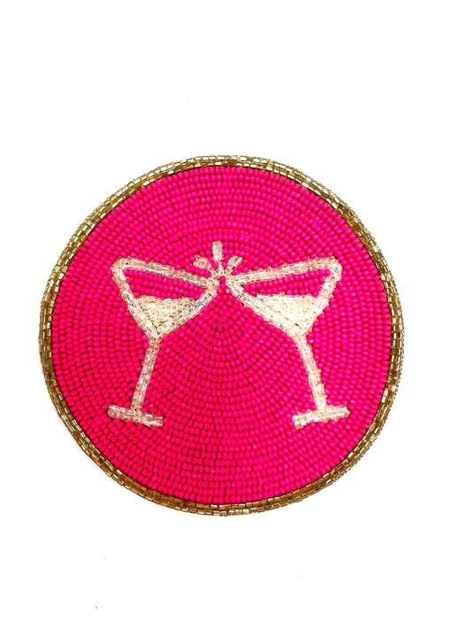 Cheers Beaded Coaster