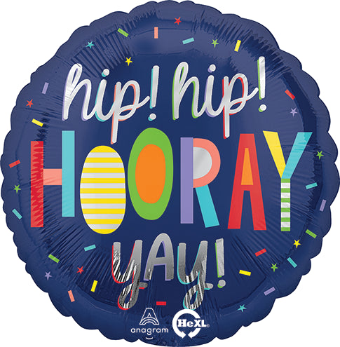Hip Hip Hooray Yay 18 Inch Foil
