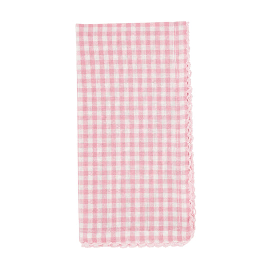 Gingham Napkin: Pink / 18"