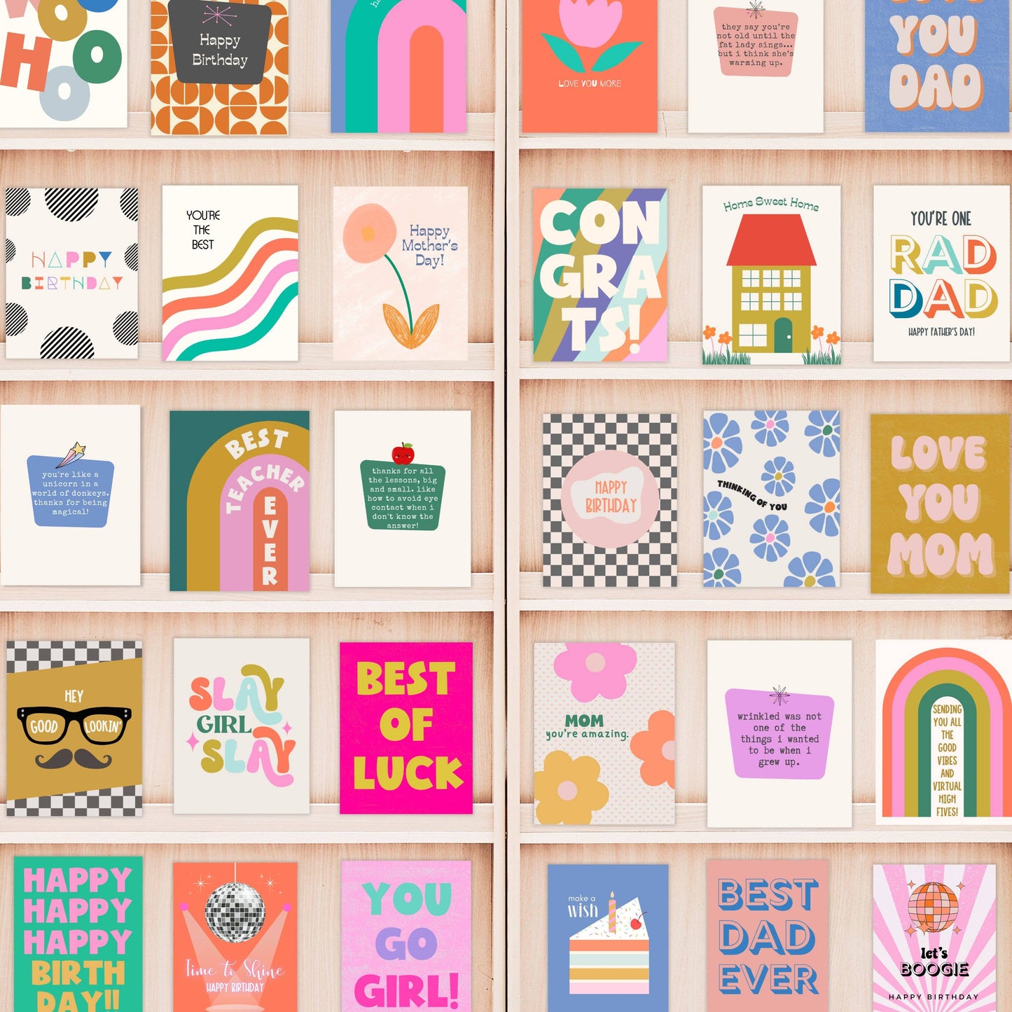 Pink and orange tulips mother's day card