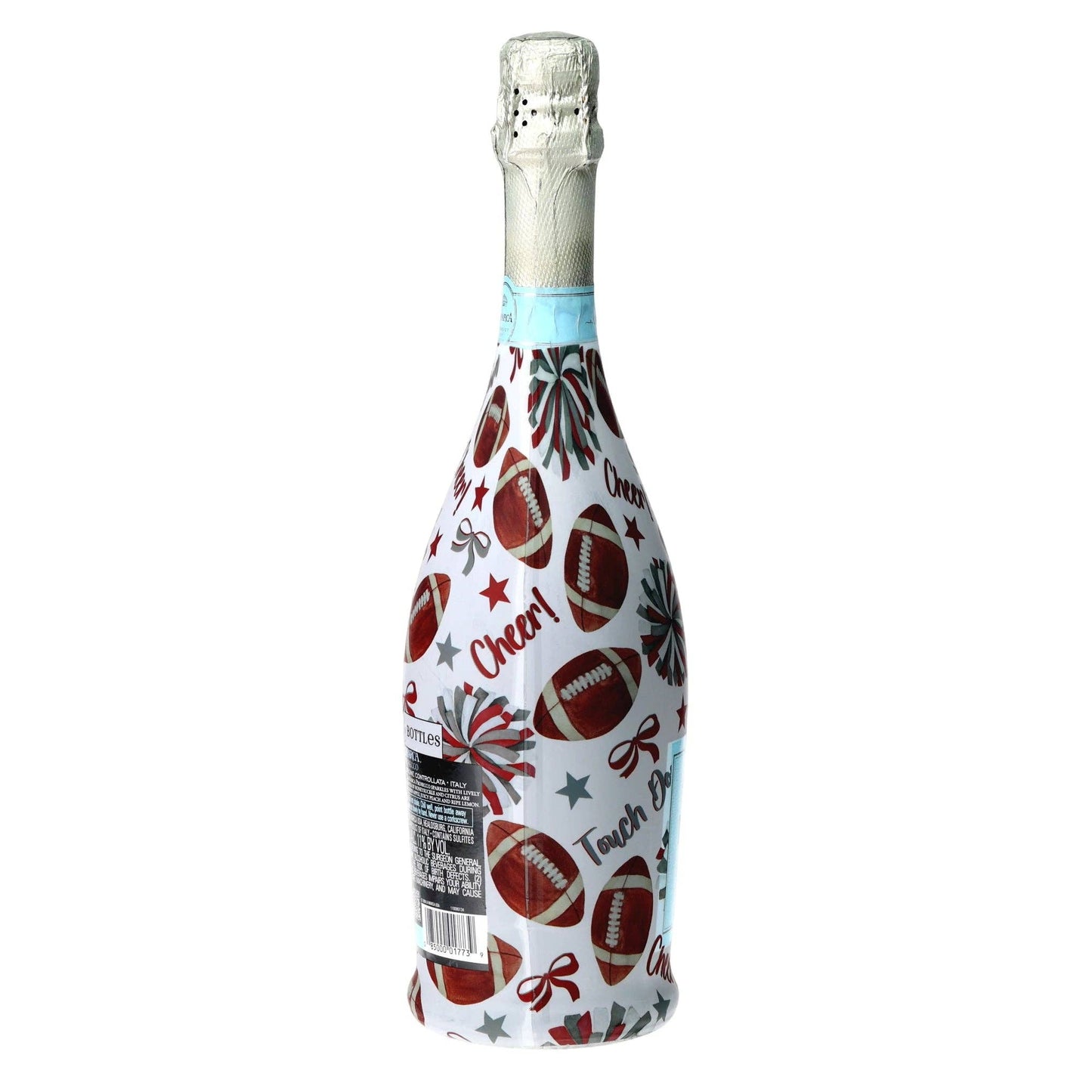 Crimson & Grey Game Day Prosecco Bottle Wrap