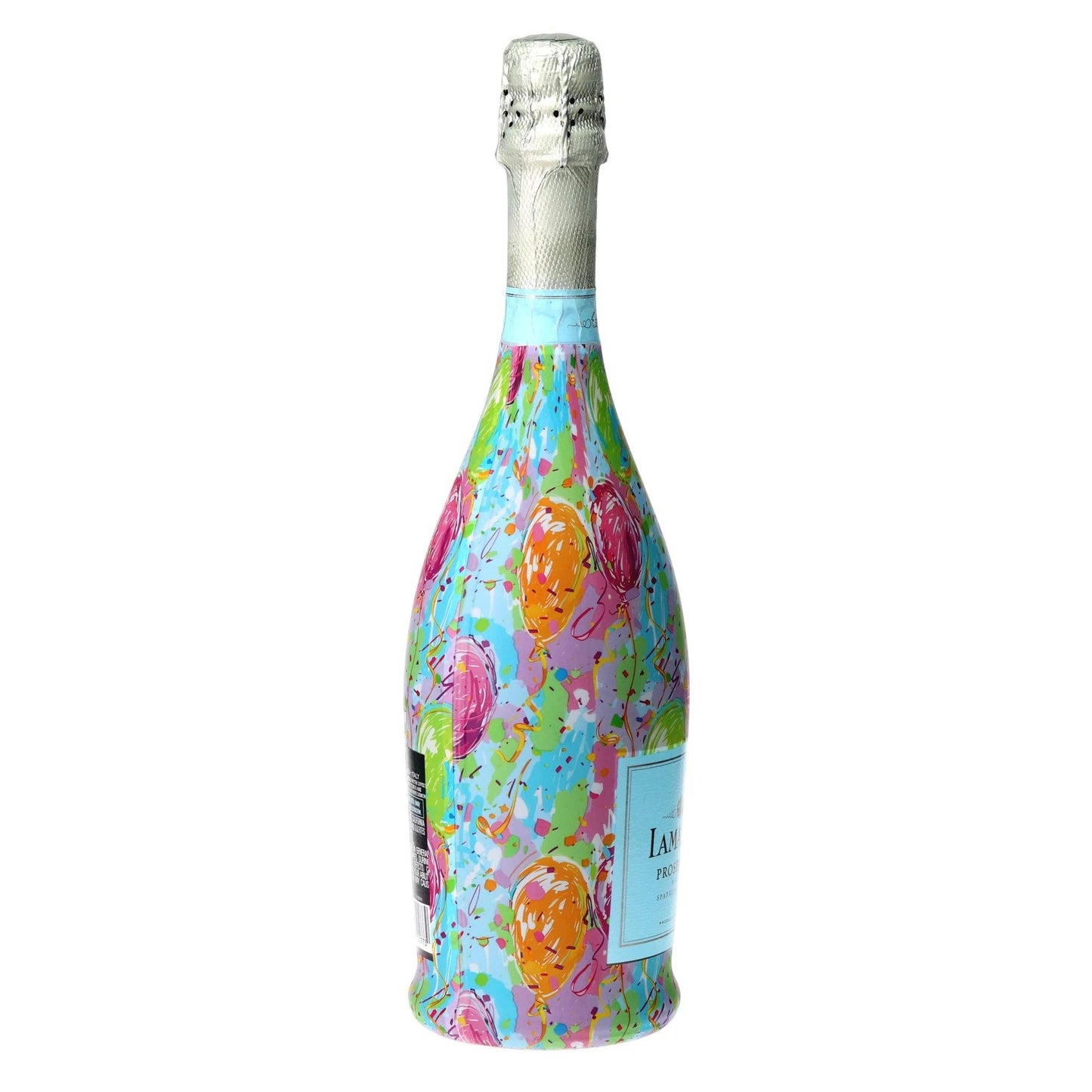 Happy Birthday Balloons Prosecco Bottle Wrap