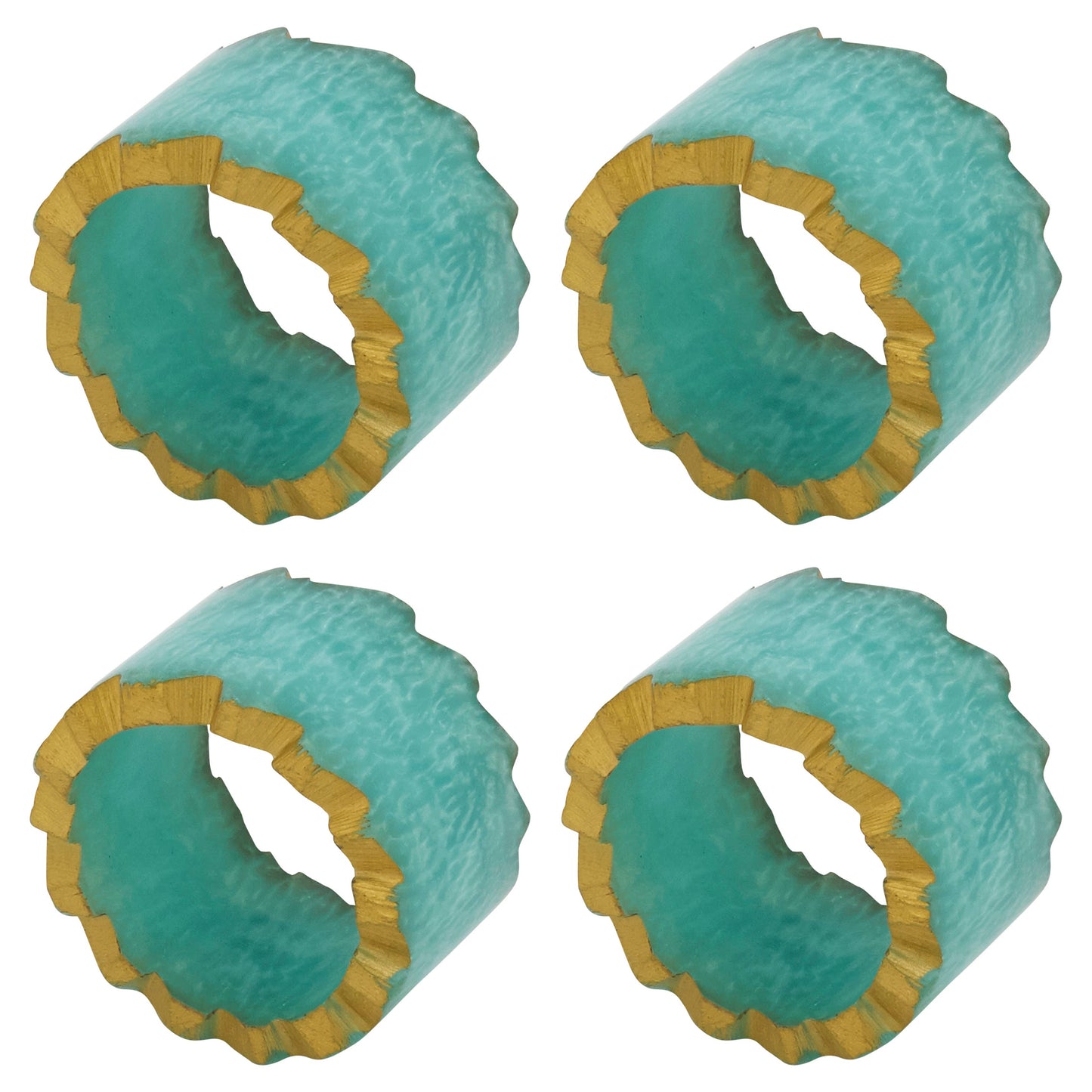 Resin Artistry Napkin Ring: Aqua