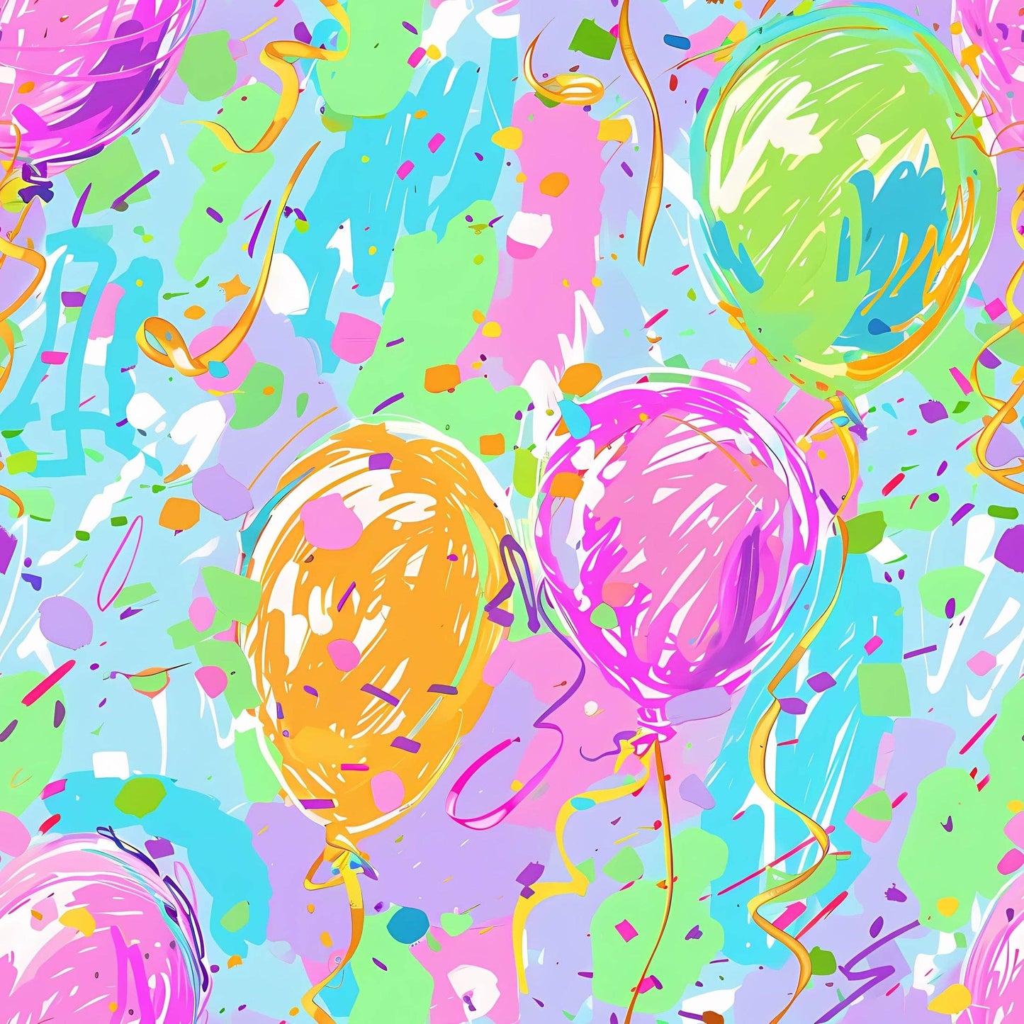 Happy Birthday Balloons Prosecco Bottle Wrap