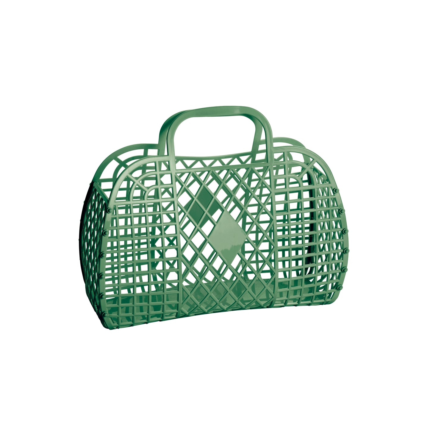 Retro Basket Jelly Bag - Small: Neon Pink